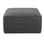 Christopher Knight Home Modern Faux Leather Sectional Ottoman ¨C Modular Square Living Room Footrest