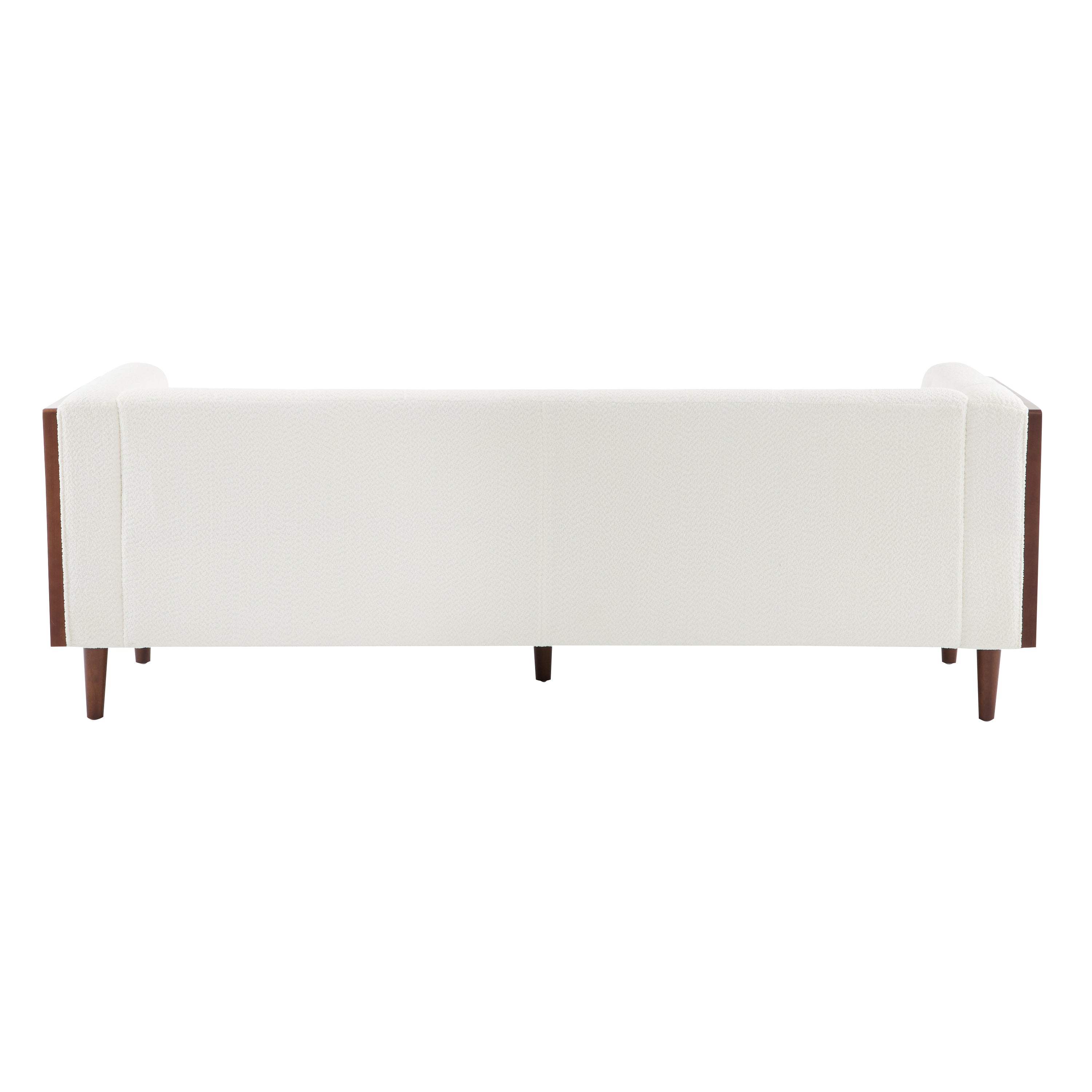 Christopher Knight Home Mid-Century Modern 3-Seater Sofa with Button-Tufted Waffle Stitch & Solid Wood Frame