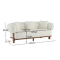 Christopher Knight Home 82" Modern Curved Living Room Sofa with Deep Seat & Solid Wood Frame