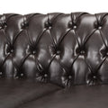 Christopher Knight Home Classic Tufted Chesterfield 3 Seater Sofa with Scrolled Arms & Nailhead Trim