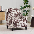 Christopher Knight Home Dakota Western Cow Print Upholstered Accent Chair with Nailhead Trim, Brown/White