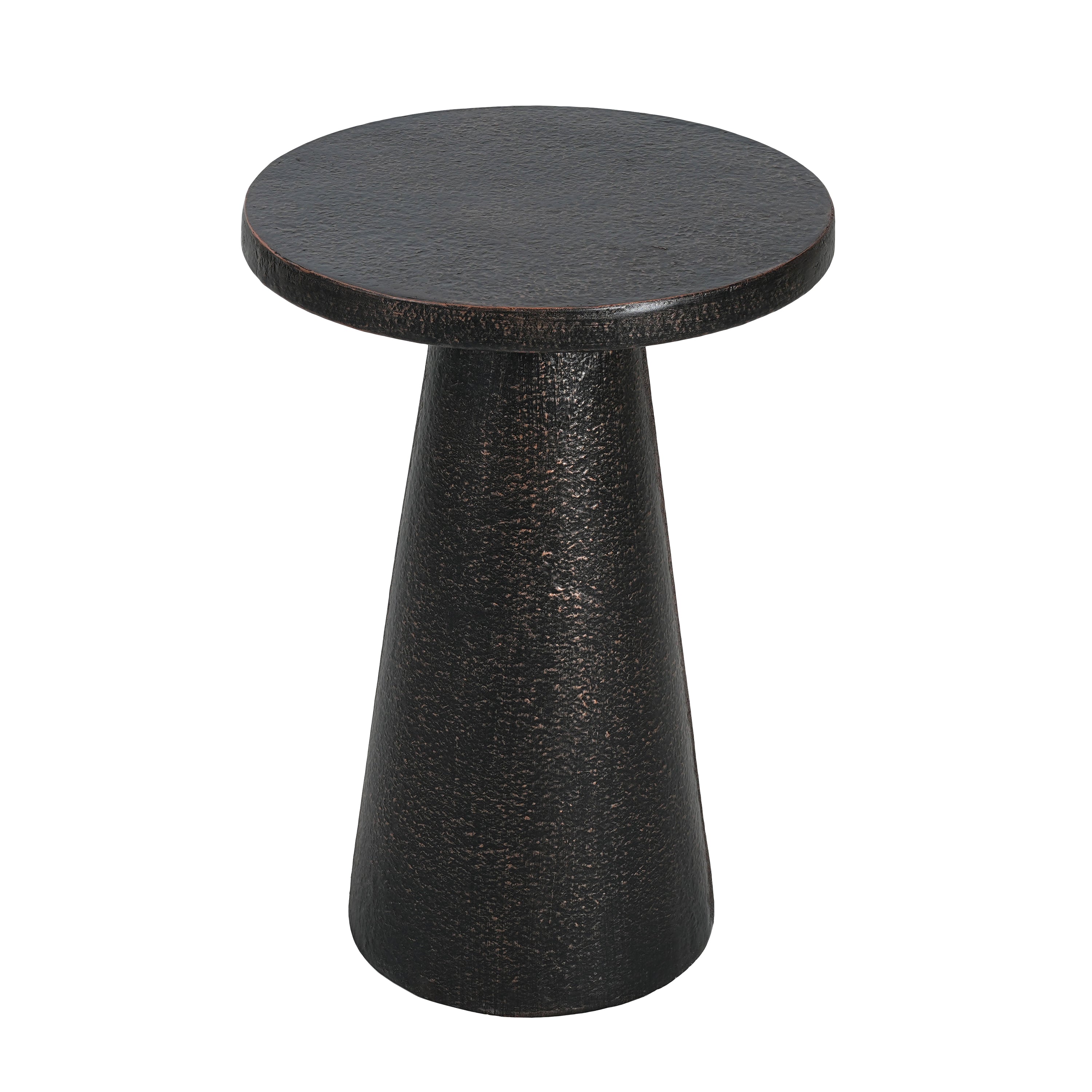 Christopher Knight Home Vane Modern Lightweight Concrete Side Table, Black