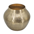 GDFStudio Helene Modern Aluminum Flower Vase, Gold