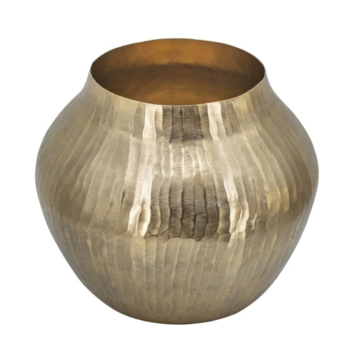 GDFStudio Helene Modern Aluminum Flower Vase, Gold