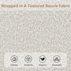 Christopher Knight Home Modern Boucle Upholstered Platform Bed with Tufted Headboard,King