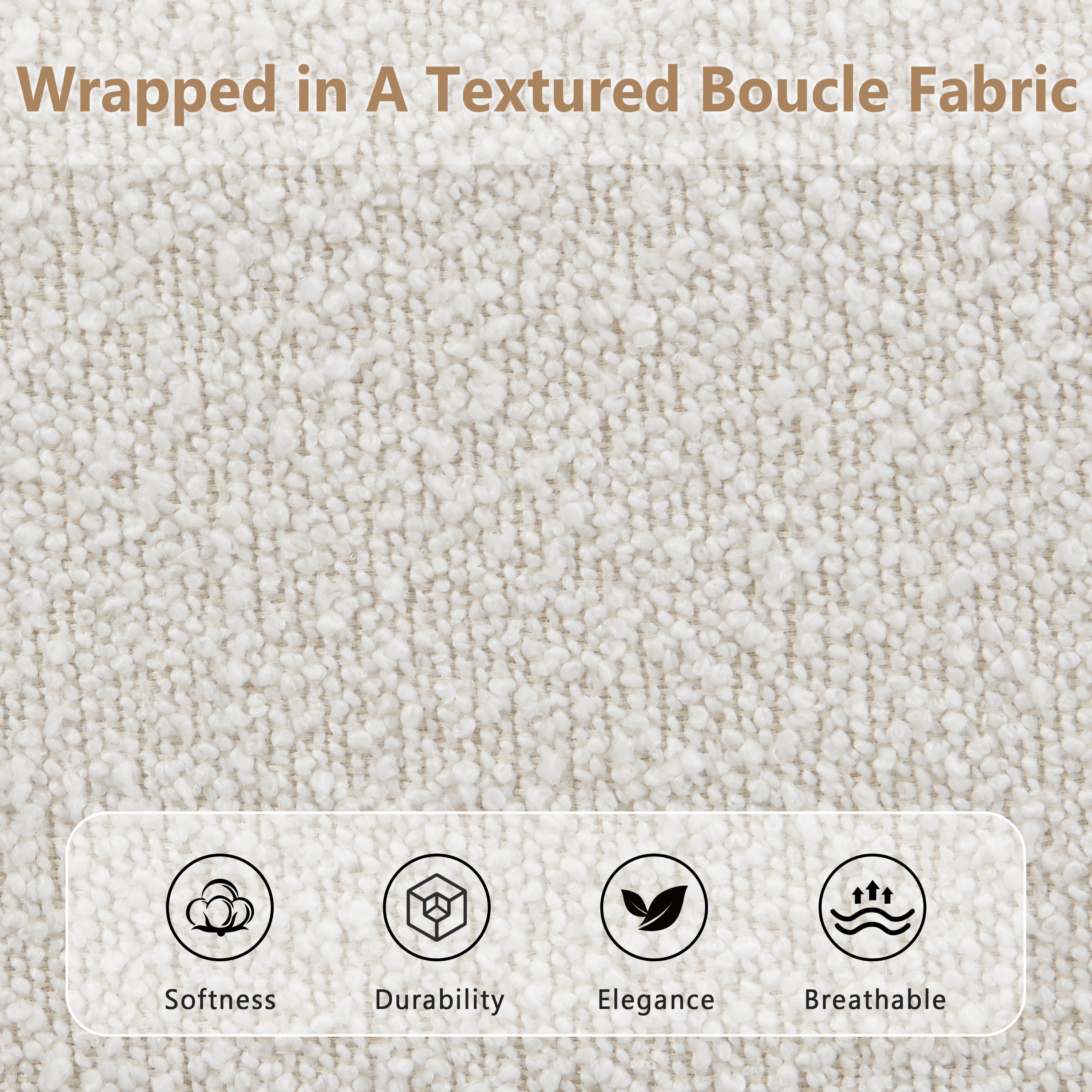 Christopher Knight Home Modern Boucle Upholstered Platform Bed with Tufted Headboard,King