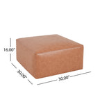 Christopher Knight Home Modern Faux Leather Sectional Ottoman ¨C Modular Square Living Room Footrest