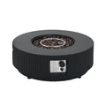 Christopher Knight Home Elisha Outdoor Lightweight Concrete 40,000 BTU Fire Pit Table with Lid, Matte Black