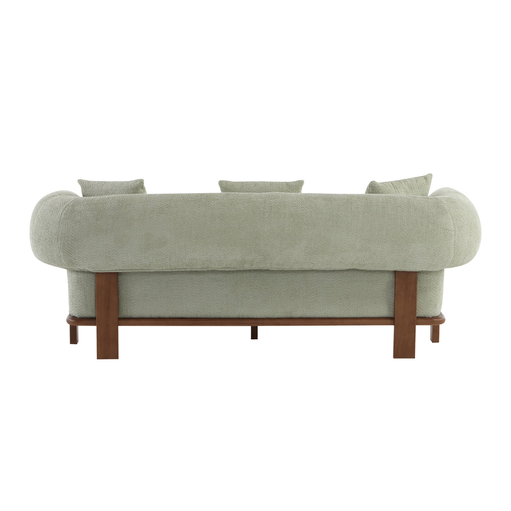 Christopher Knight Home 82" Modern Curved Living Room Sofa with Deep Seat & Solid Wood Frame