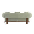 Christopher Knight Home 82" Modern Curved Living Room Sofa with Deep Seat & Solid Wood Frame