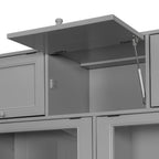 Twin Size Murphy Bed with TV Stand, Storage Drawers & Cabinets, Space-Saving Wall Bed for Small Rooms