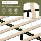 Christopher Knight Home Modern Boucle Upholstered Platform Bed with Tufted Headboard,King