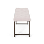 Christopher Knight Home Modern Tufted Upholstered Ottoman Bench with Metal Legs