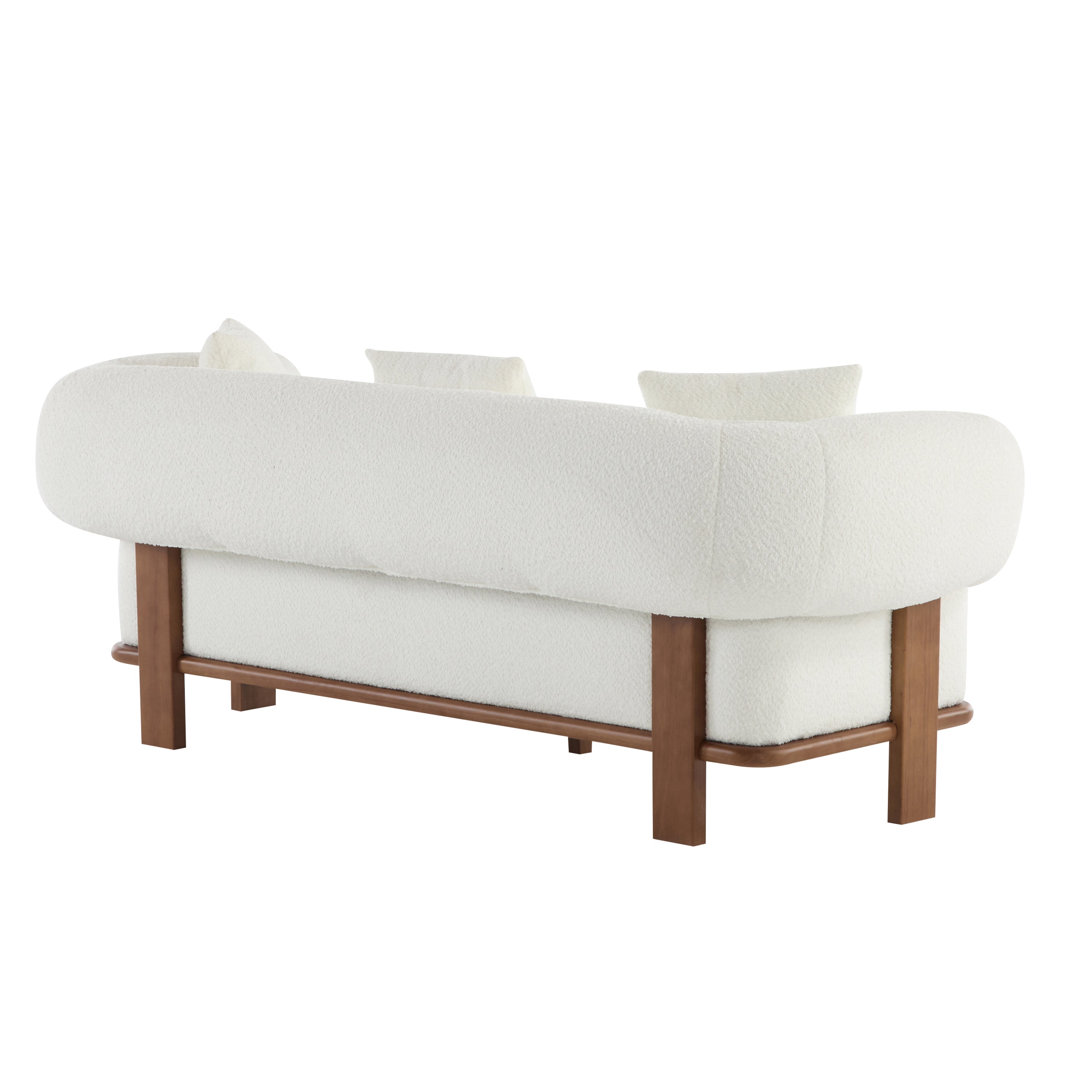 Christopher Knight Home 82" Modern Curved Living Room Sofa with Deep Seat & Solid Wood Frame