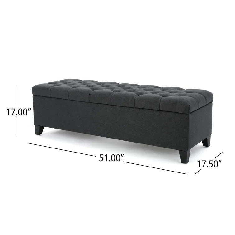Christopher Knight Home Tufted Storage Ottoman Bench with Hidden Compartment & Soft-Close Hinges
