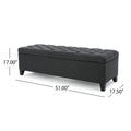 Christopher Knight Home Tufted Storage Ottoman Bench with Hidden Compartment & Soft-Close Hinges