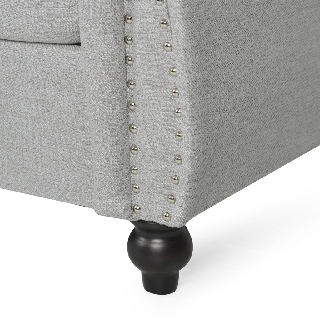 Christopher Knight Home Chesterfield Tufted Sofa with Scrolled Arms & Nailhead Trim