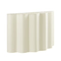 GDFStudio Janine Modern Fiberglass Wavy Console Table, Beige