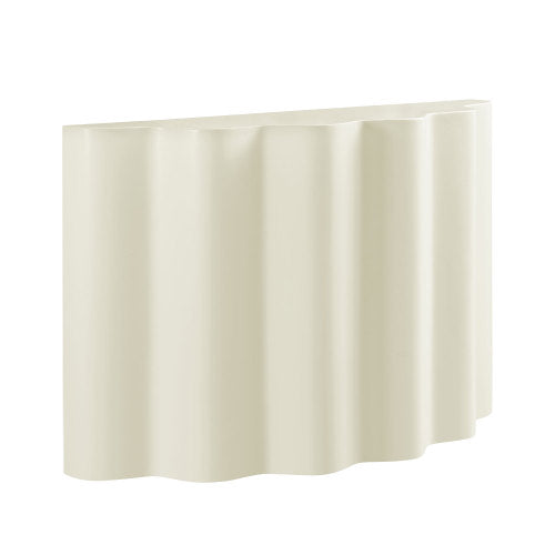 GDFStudio Janine Modern Fiberglass Wavy Console Table, Beige