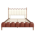 Christopher Knight Home Luxury Faux Leather Bed Frame with Curved Headboard & Solid Wood Support