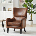 Christopher Knight Home Salerno Contemporary Microfiber Wingback 41" High Back Club Chair, Brown