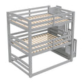 GDF Studio 3-in-1 Full-Size Convertible Bunk Bed with Storage Staircase