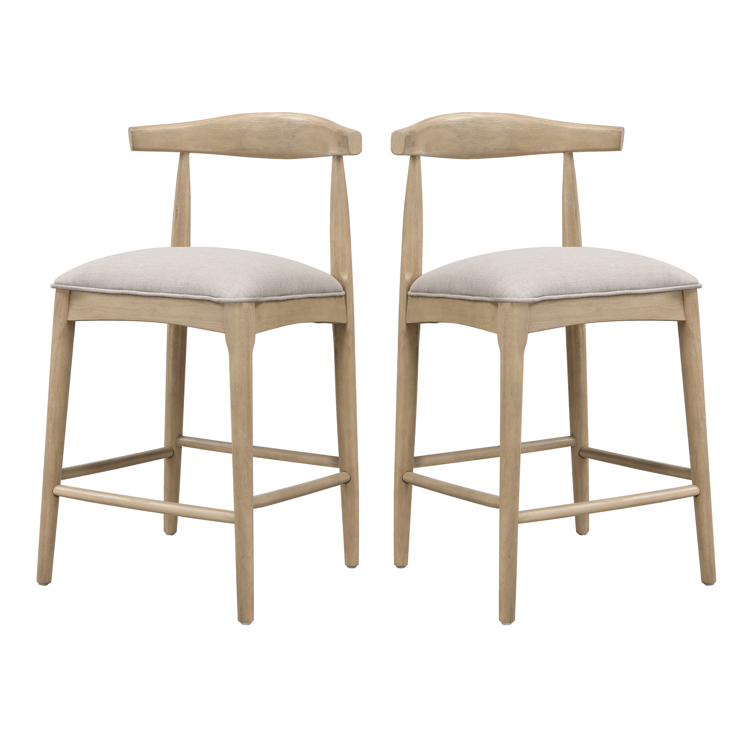 Christopher Knight Home Alvarez Square Modern Rubberwood Counter Stools (Set of 2), Grey