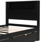 GDF Studio LED Platform Bed with Storage Drawers, USB Charging Station & Metal Frame