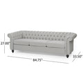 Christopher Knight Home Chesterfield Tufted Sofa with Scrolled Arms & Nailhead Trim