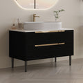GDFStudio Flexora 36"  Bathroom Vanity with Ceramic Integrated Sink, Black