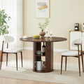 GDFStudio OakHaven 3 Piece Wood Dining Set,Walnut
