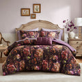 GDFStudio Tereza Modern 4-Piece Velvet Comforter Set, Multi-color, King