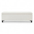 Christopher Knight Home Jintana Modern Wooden Boucle Upholstered Bench with Hidden Storage, White