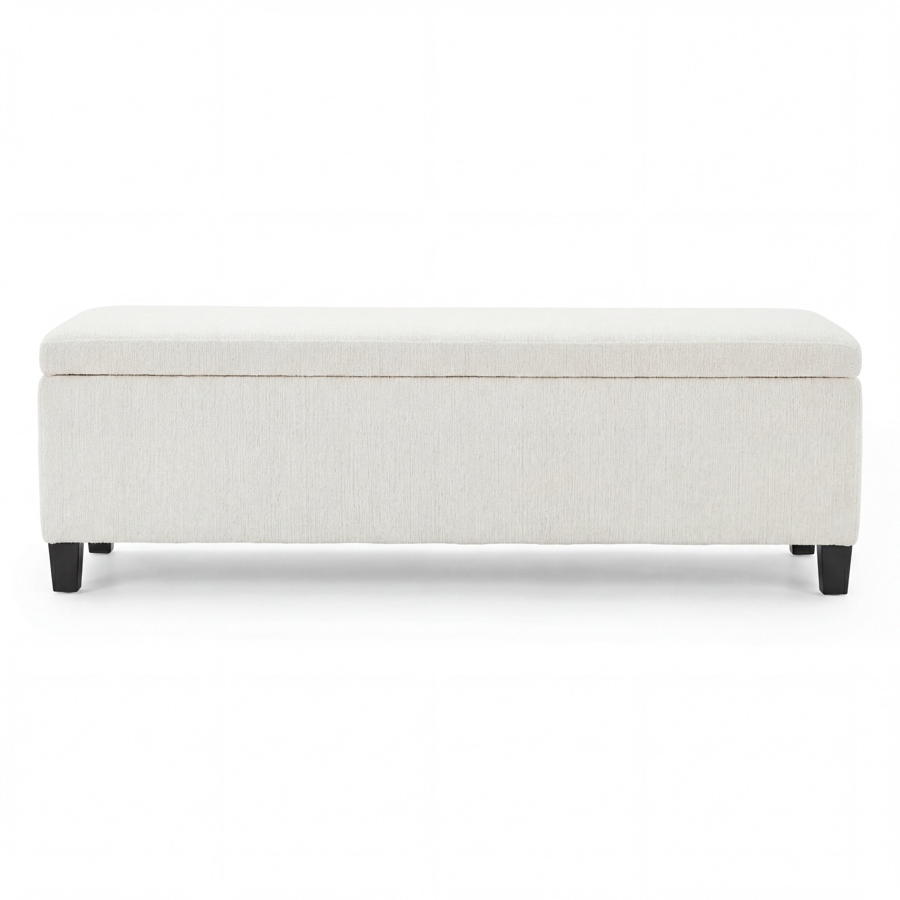 Christopher Knight Home Jintana Modern Wooden Boucle Upholstered Bench with Hidden Storage, White