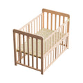 GDFStudio Dublin 3-in-1 Convertible Bedside Crib with Solid Pine Frame and Wheels, Natural