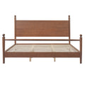 Christopher Knight Home Mark Vintage Poplar Bed Frame with Spindle Design, Walnut, King