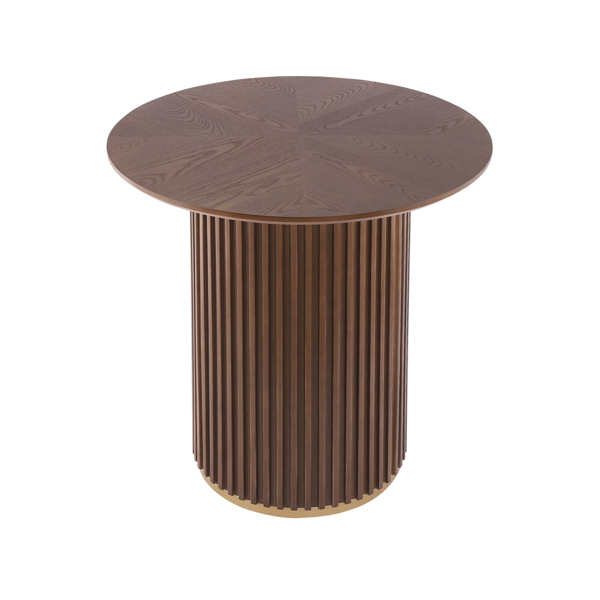 Christopher Knight Home Tavian Modern Counter Height Dining Table with Wood Tabletop and Metal Base, Walnut