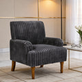 GDFStudio James Modern Corduroy Accent Chair with Solid Wood Legs