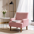 GDFStudio James Modern Corduroy Accent Chair with Solid Wood Legs