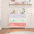 GDFStudio Yue 31.5'' Modern Wood Kids 3-Drawer Dresser, Multicolor