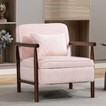 GDFStudio Joule Mid-Century Modern Upholstered Accent Chair with Storage Seat and Pillow