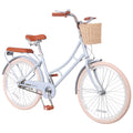 GDFStudio Emeka Modern Steel Outdoor Beach Cruiser Bike with Front Basket