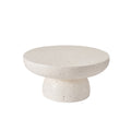 Christopher Knight Home Bellamy Outdoor Modern Lightweight Concrete Round Coffee Table, Terrazzo White