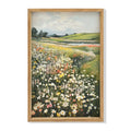 GDFStudio Murph Framed Vintage Wall Art Wildflower Field Canvas Picture