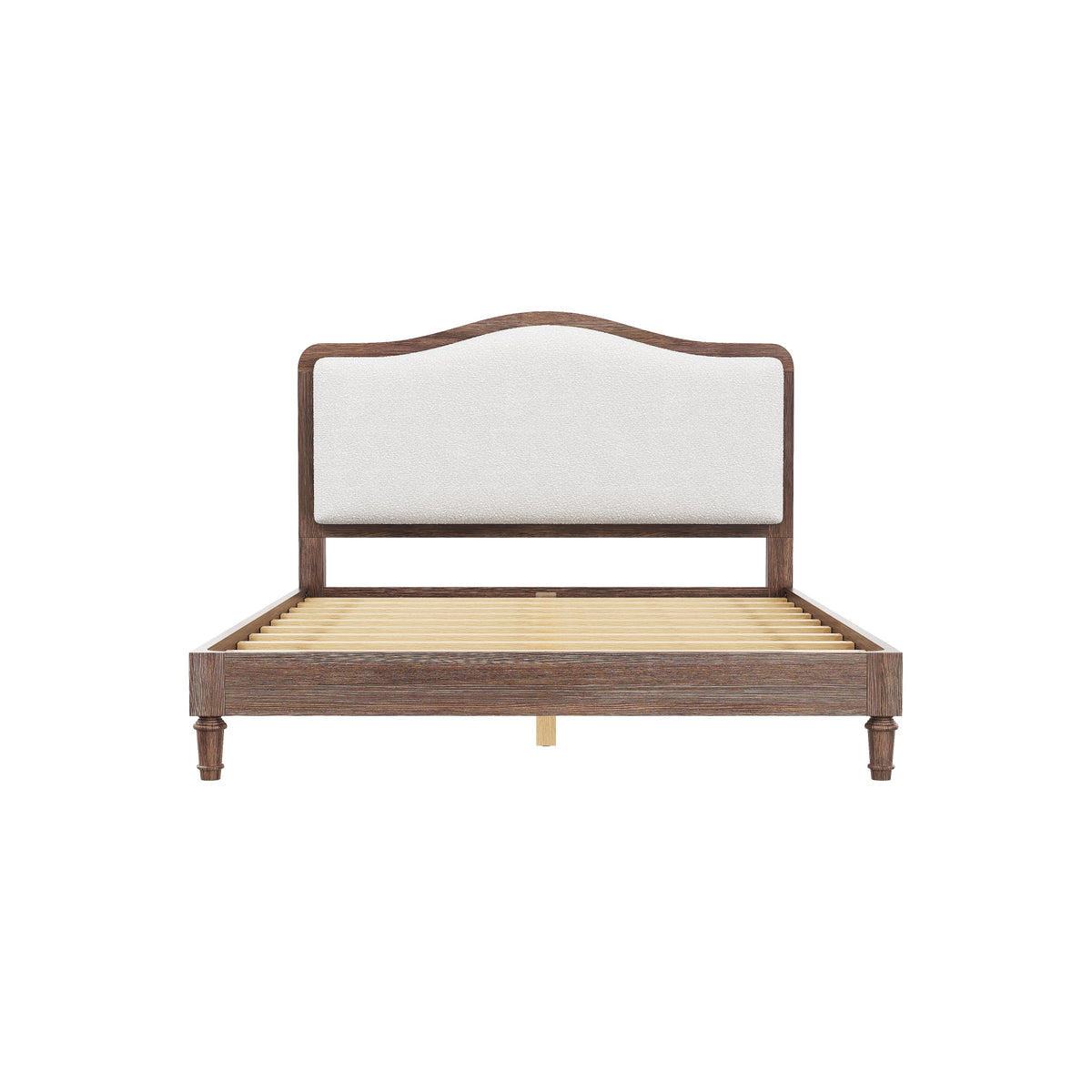 Christopher Knight Home Robert Modern Queen Size Upholstered Platform Bed, Gray/White