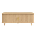 Christopher Knight Home Nova Sliding Door Storage Coffee Table with Adjustable Shelves, Natural