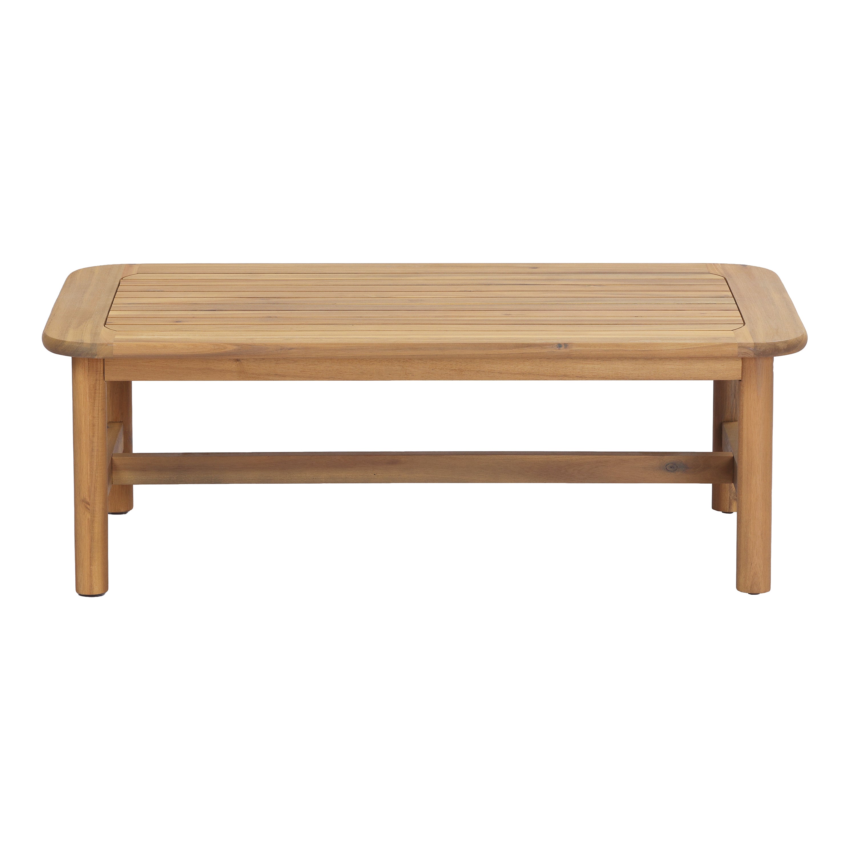 Christopher Knight Home Camille Modern Outdoor Rectangular Slatted Coffee Table, Light Teak