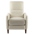 Christopher Knight Home Aiden Upholstered Recliner Chair with Rubberwood Tapered Legs, Beige