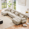 Christopher Knight Home Bertram Chenille Upholstered 173" U Sectional Sofa,  Light Coffee