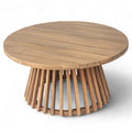 Christopher Knight Home Bob Rustic Outdoor Acacia Wood Round Coffee Table, Light Teak